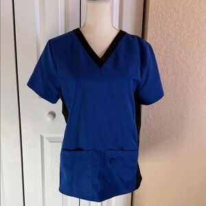 Scrubstar Royal Blue V-Neck Women's Top